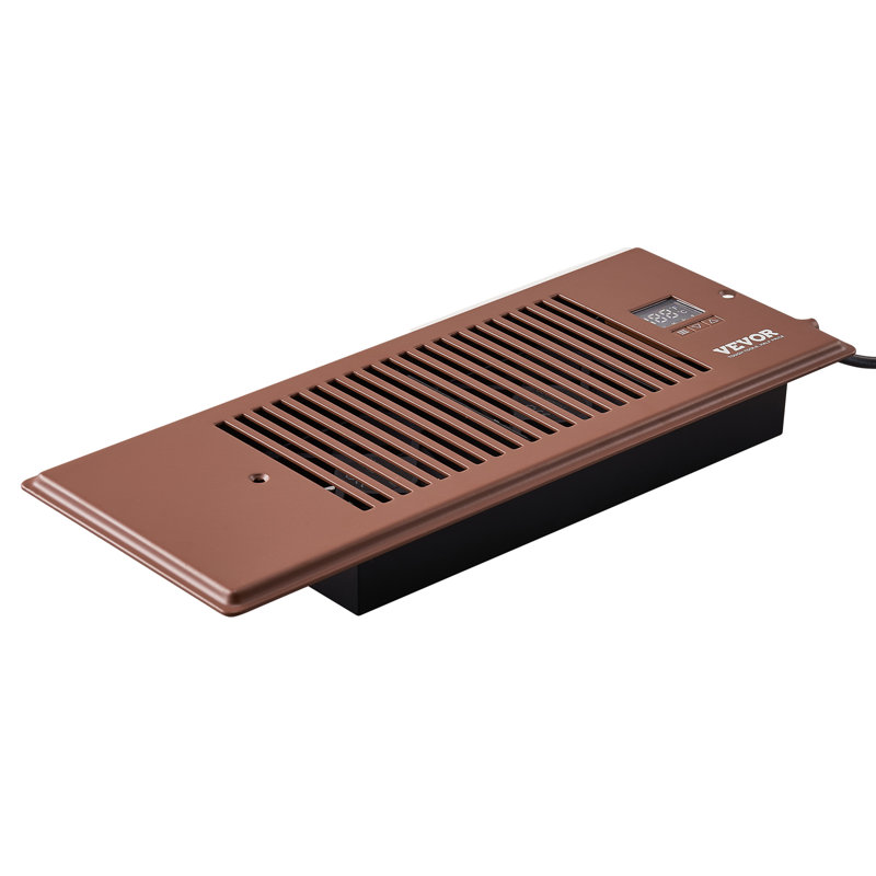 Ventilateur mural blanc avec télécommande incluse VEVOR, H 5,55 po x l 13,78 po x P 1,97 po, Brun