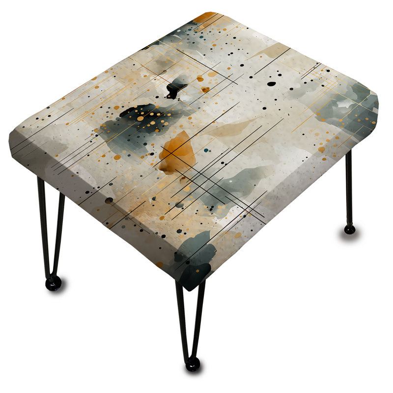 Motif géométrique urbain - Repose-pieds rectangulaire abstrait