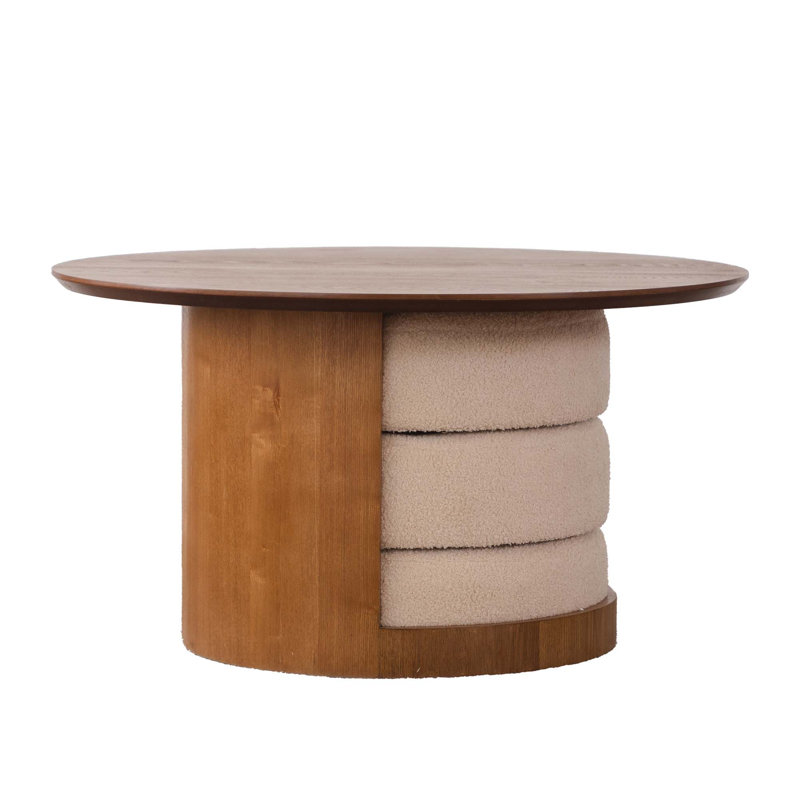Space-Saving Farmhouse Coffee Table Set with Hidden Storage and Nesting Stools