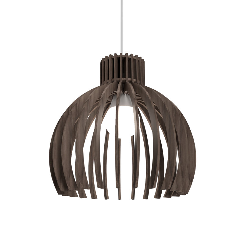 Stecche Di Legno 1 - Light Pendant, 10.14" H x 10.53" W x 10.53" D, American Walnut