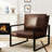 Eritrea Faux Leather Armchair-1637469109