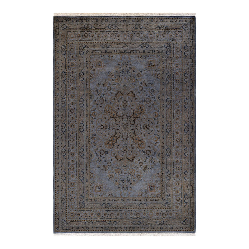 Fine Vibrance One-of-a-Kind 6'1" x 9'5" Hand Knotted Area Rug
