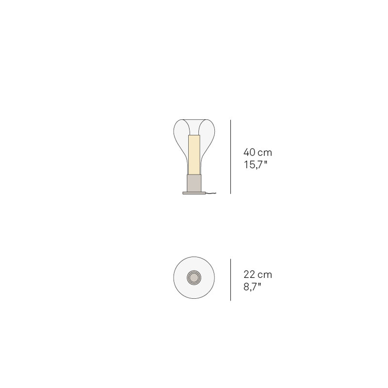 Lampe de table Eris par Mayice Studio, Aluminium, Hêtre naturel