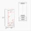 Armoire 2 tiroirs avec tringle suspendue Wengue