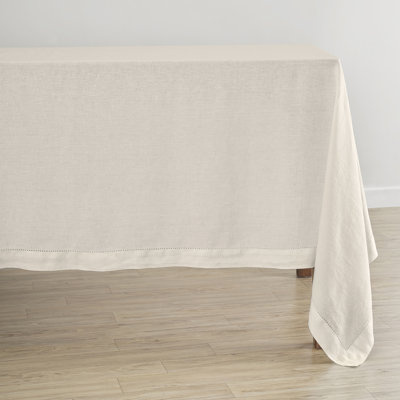 Sonoma Hemstitch - 100% Pure Linen Tablecloth (Prewashed)
