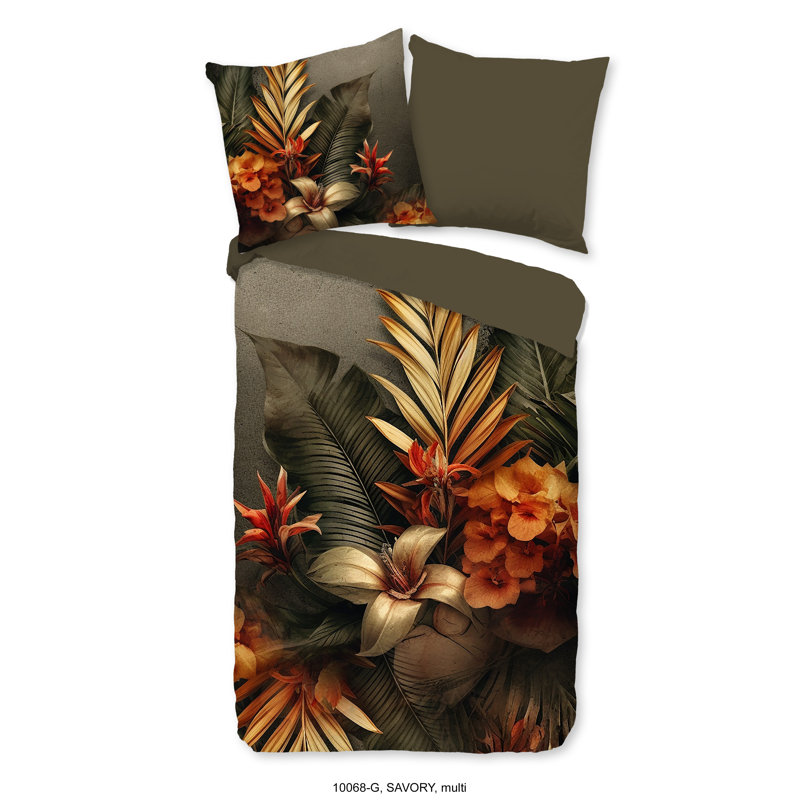 Cotton Abstract Duvet Cover with Pillowcases