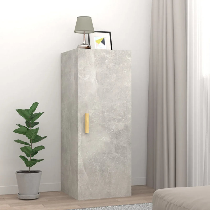 Keemora Rectangle Bathroom Cabinet Accent Chest, Concrete Grey