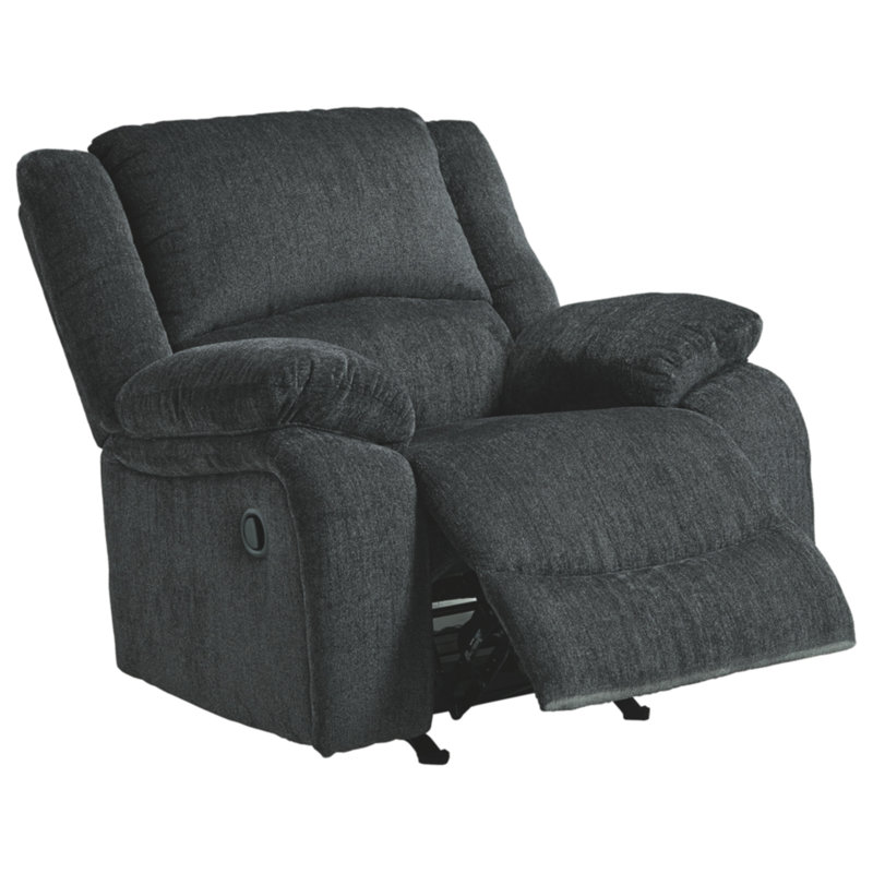 Dametris 42" Wide Rocker Standard Recliner, Manual, Slate Polyester