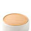 29" Round Chenille With Wood Frame, Solid Legs, Reversible Lid For Books And Storage, Living Space Decor-131258210