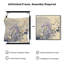 Très grand art mural imprimé sur toile - Iris délicat et fleurs de magnolia, art mural botanique pour le salon ou la chambre à coucher - «Assemblage requis du cadre (cadre non fini)»-129759070