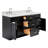 Hamlet 67'' Double Bathroom Vanity with White Quartz Top-93068166
