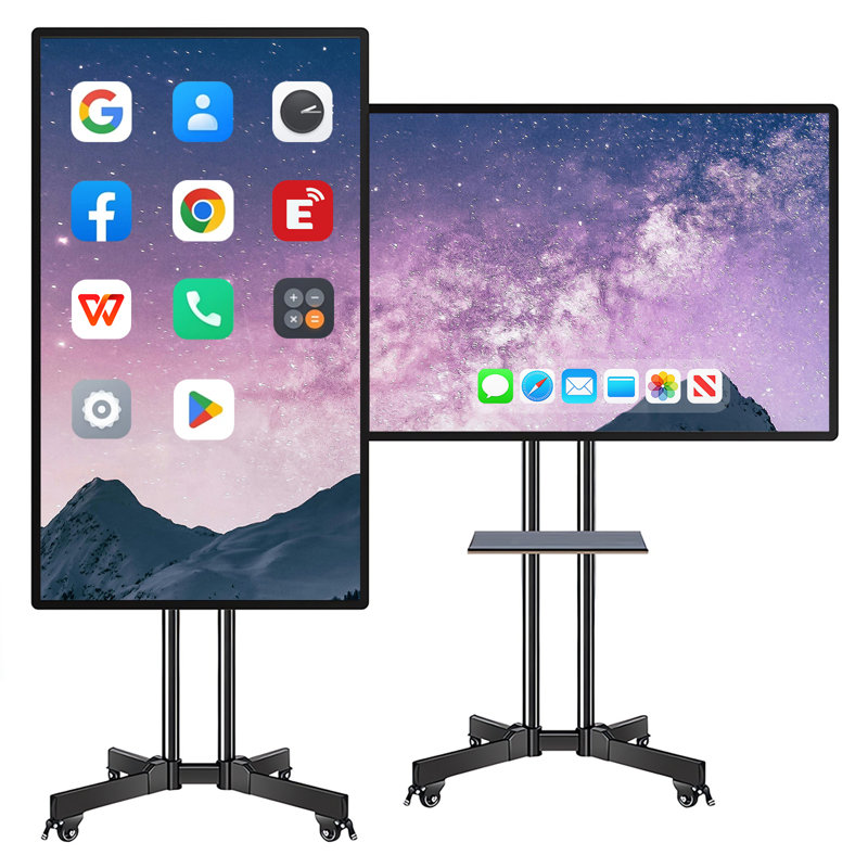 JYXCN Interactive Smart Board 49", 4K Touch Screen Digital Electronic Calendar All-In-One Smartboard Touchscreen Dual OS for School & Business