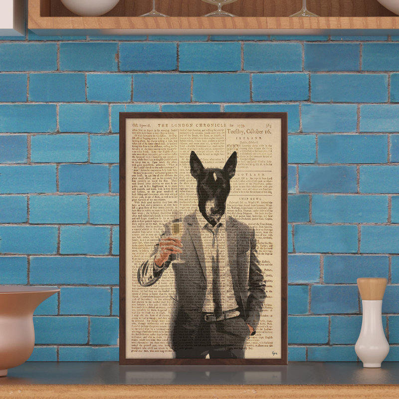 « canine bravos », impression encadrée, H 18 po x l 12 po x P 1,5 po