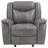 Grey Upholstered Padded Arm Glider Recliner