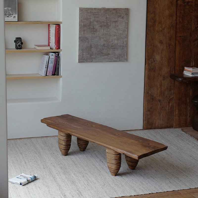 Table basse Wabi-sabi, H 13,38 po x L 55,11 po x l 19,68 po