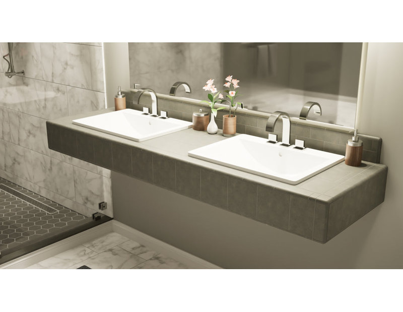 The Original™ Free Floating Vanity Kit with GoBoard® - Original Vanity Bracket® 60"