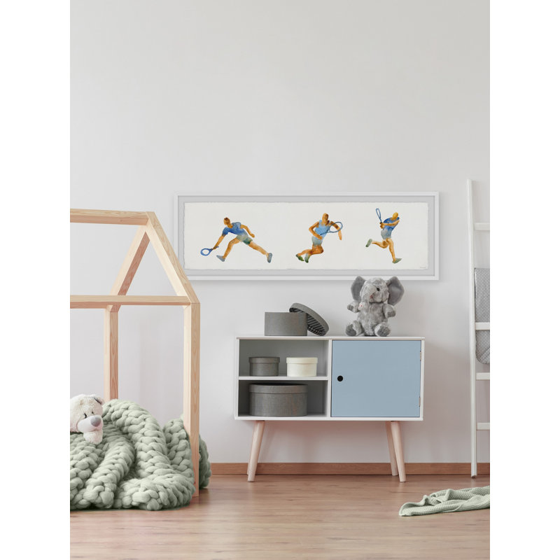 'Perfect Backhand' Framed Print, 15" H x 45" W x 1.5" D