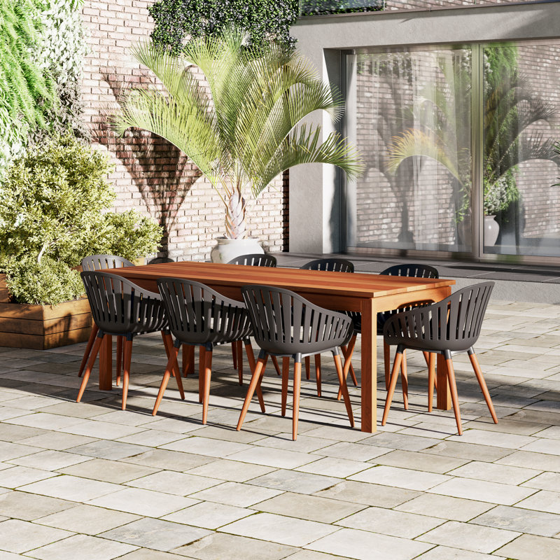 8 - Person Patio Dining Set with Rectangular Table