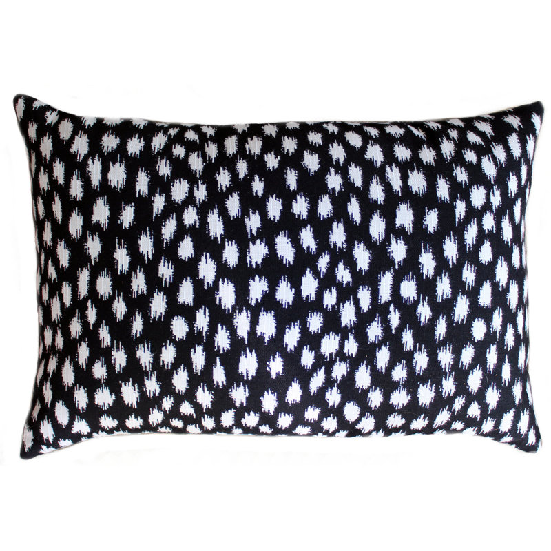 Pebble Beach Animal Print Sunbrella® Outdoor Throw Pillow, Black Animal Print