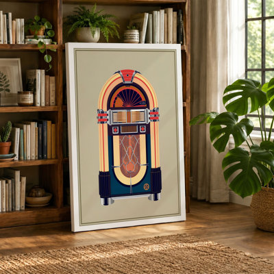 Jukebox Art Deco - Wrapped Canvas