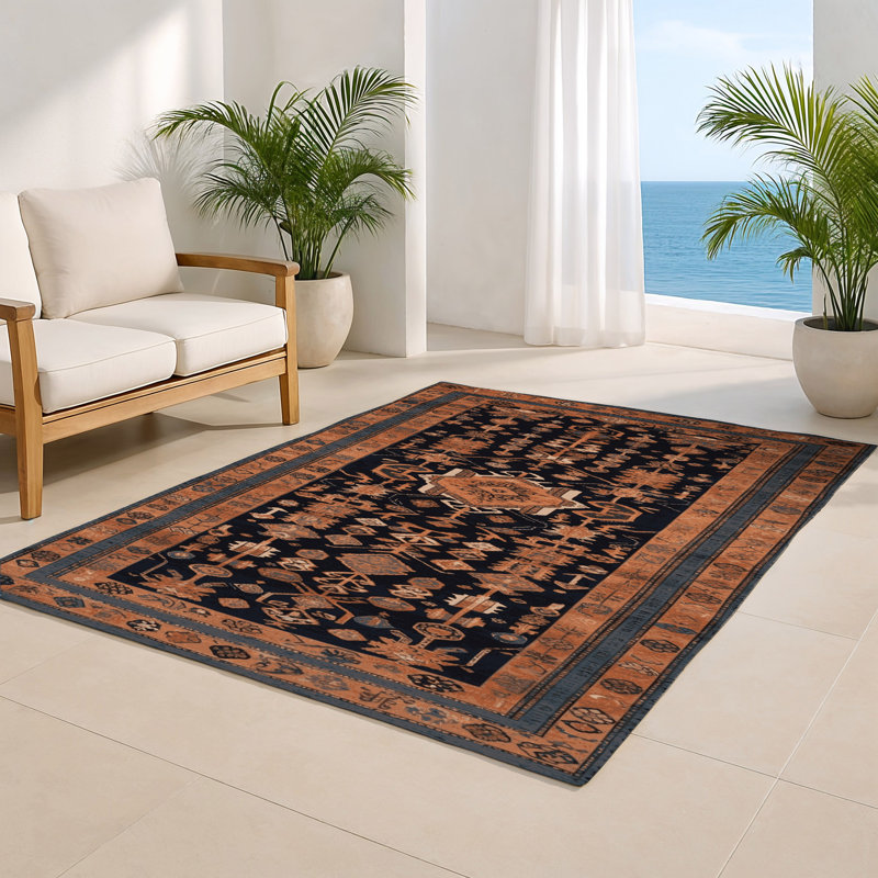 Tapis turc intérieur et extérieur brun, Rectangulaire 2 pi x 3 pi