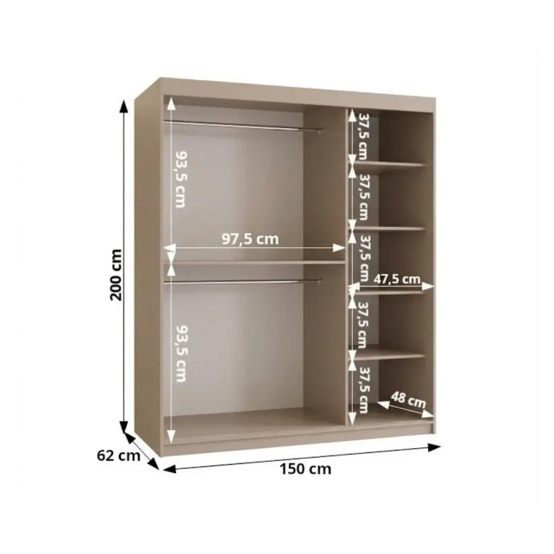 Bergetta Laminate Board Wardrobe