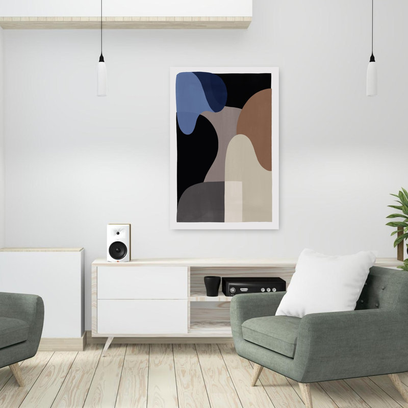 Art contemporain abstrait géométrique, H 36 po x l 24 po