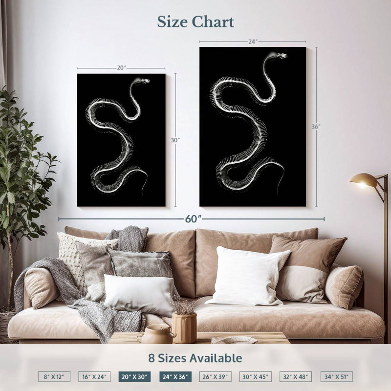 Brampt Snake Bones, 36" H x 24" W