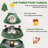 Multi-Level Christmas Cat Tree with 3 Platforms & Upholstered Top Perch