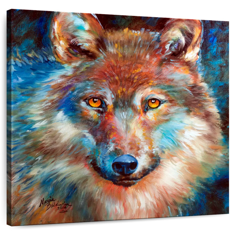 Crowle Timber Wolf Abstract, 16" H x 16" W
