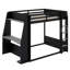 Cadre de lit superposé en bois avec bureau pour adolescent, tablettes de rangement, lumières USB et DEL-1928479237
