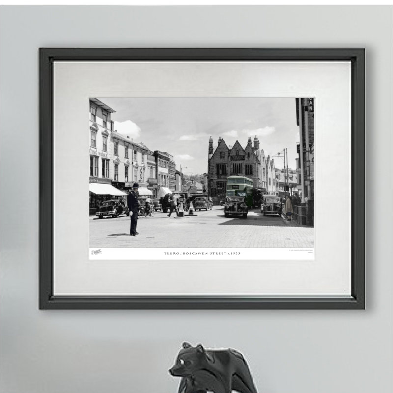 Truro, Boscawen Street C1955 by Francis Frith - Single Picture Frame Print, 28cm H x 36cm W x 2.3cm D, Dark Grey