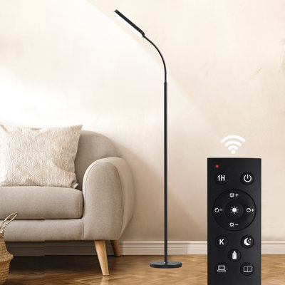 Lampe de travail sur pied à DEL de 68,7 po avec télécommande pour salon et chambre à coucher Tanieka