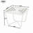 Modern Square Industrial Glass Coffee Table