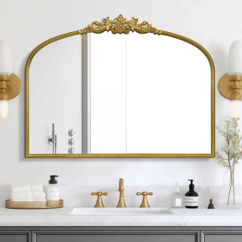 Miroir Vintage, Doré, 32 po x 24 po