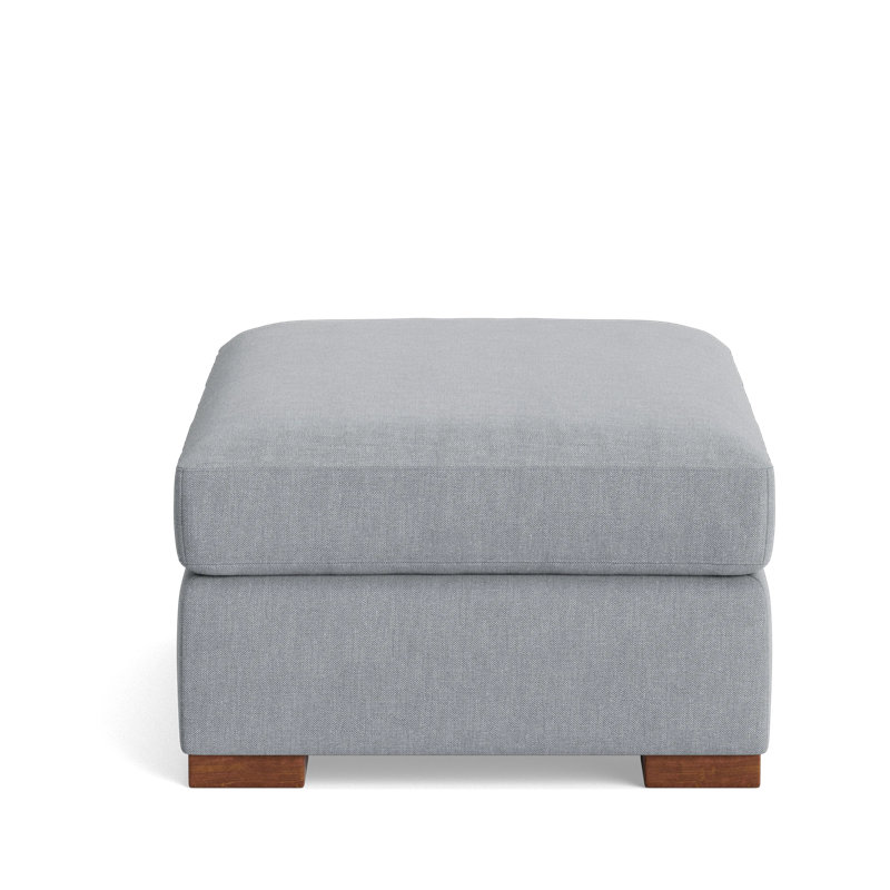 Couch Potato Ottoman, Performance Weave - Zinc