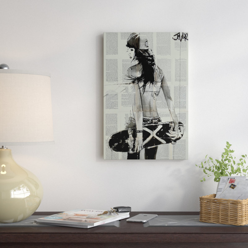 « sk8ter fille », impression sur toile tendue, H 18 po x l 12 po x P 1,5 po