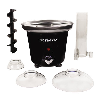 Fontaine à fondue au chocolat 24 onces Nostalgia, capacité de 1,5 livres, facile à assembler à 3 niveaux, parfaite pour le fromage de Nacho, la sauce BBQ, le ranch, les liqueurs