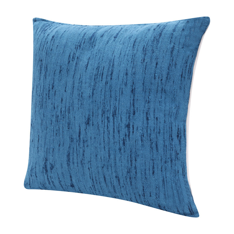 Coussin décoratif en lin Ronelle, Bleu, Polyester
