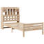 Bookcase Bed Without Mattress Solid Wood Pine