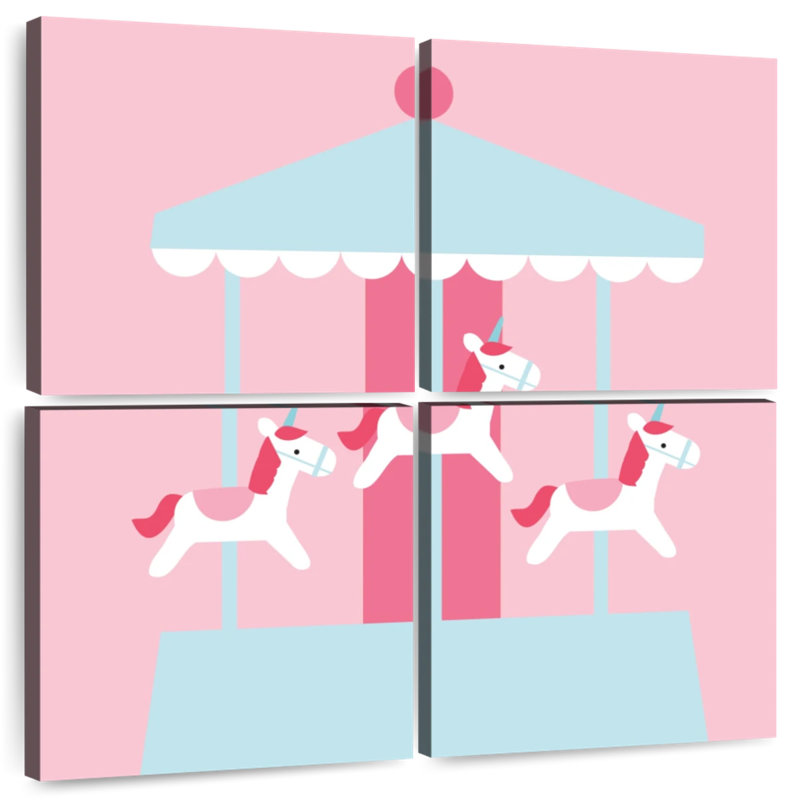 Ashelle Pastel Merry-Go-Round, 18" H x 18" W