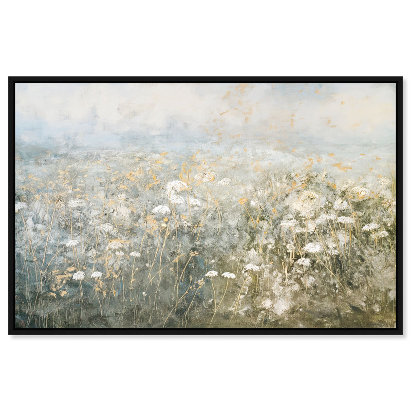 Meadow Veil Canvas Floral & Botanical Print by Oliver Gal, Black Frame, 15 x 10, 17"H x 25"W, Black Frame