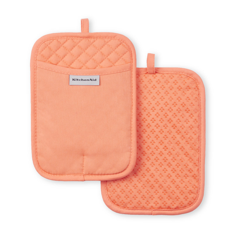 KitchenAid Asteroid Pot Holder 2-Pack Set,, Blush