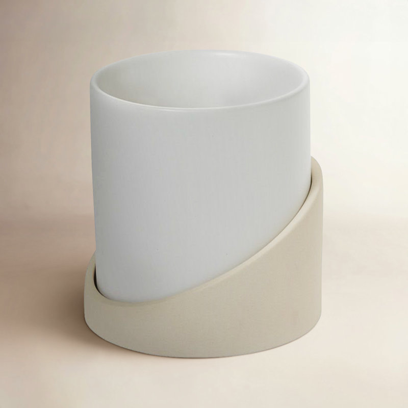 Pot à fleurs en céramique Mel, H 5,5 po x l 4,75 po x P 4,75 po