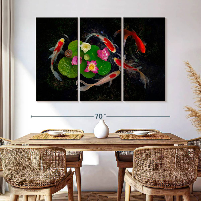 Floral Koi, 42" H x 65" W