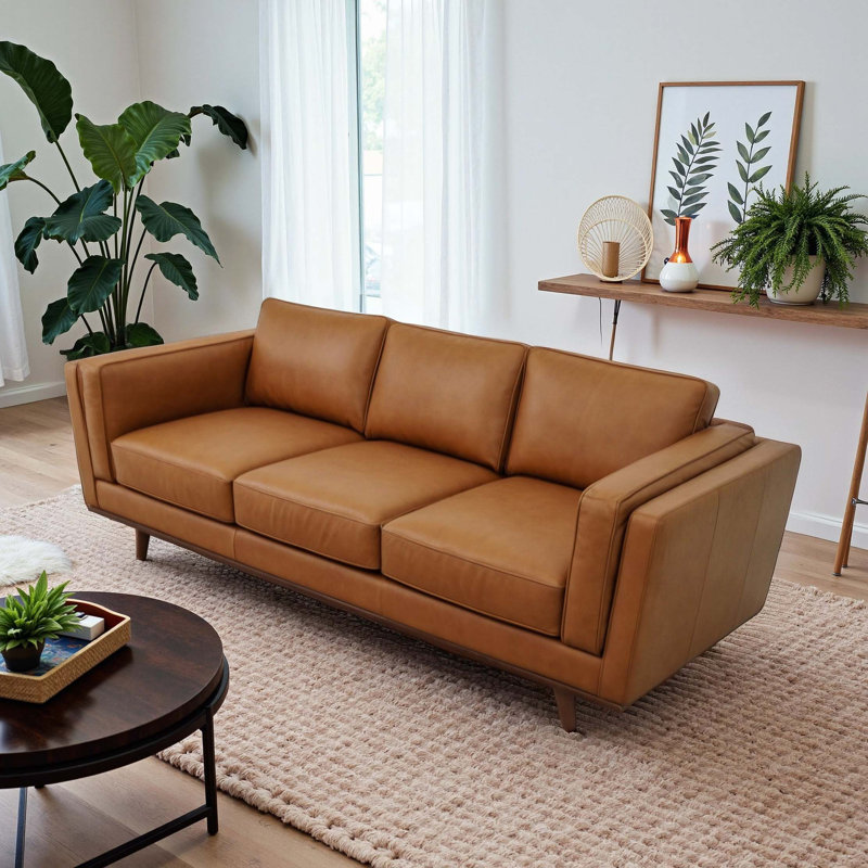 Canapé en cuir véritable Chase