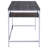 Weathered Grey And Chrome Rectangular Writing Desk