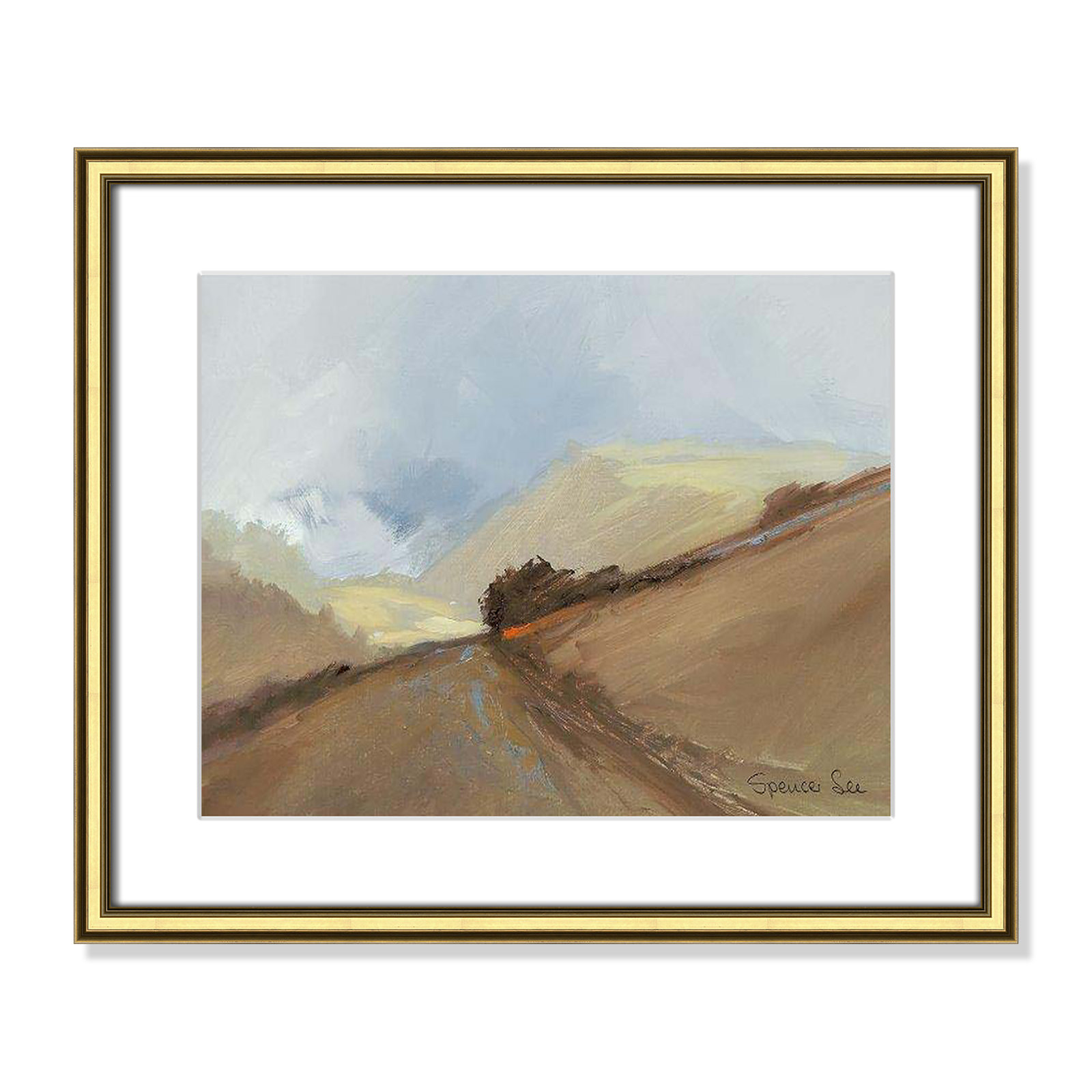 Heaven and Earth II Print, Gold Framed, 17.25" H x 20.25" W x 0.75" D