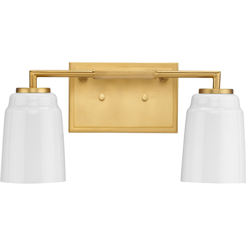 Éclairage pour meuble-lavabo industriel à deux lumières, Or brossé