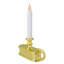 9.5" Pre-Lit LED White Lighted Christmas Candle Lamp With Gold Handle Base - Set Of 4-1634873783